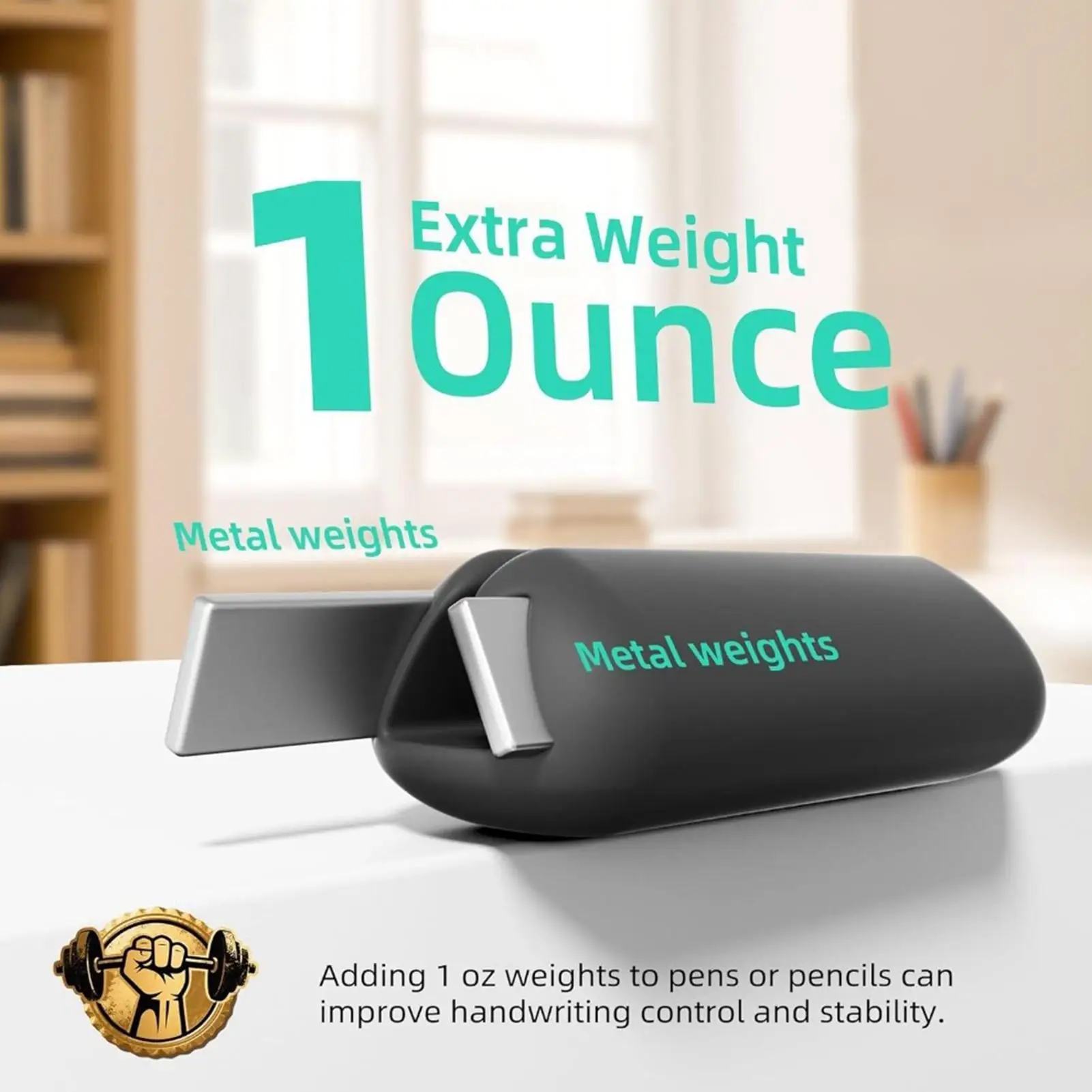 Weighted Pencil Handwriting Aid Correction Tool for Children Elderly Meetings Exam Preparation Note-Taking Art Sketching