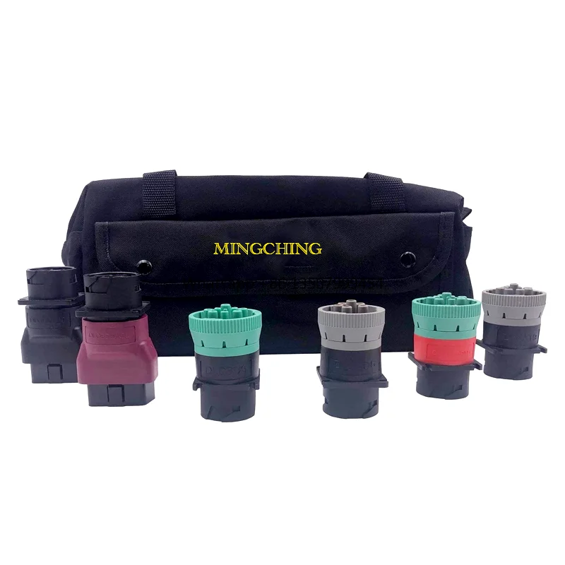 

Diesel Laptops Master Adapter Convertor Cable Set Latest 9-Pin 6-Pin OBDII CAT9 CAN3 More OBD Connector for Engine Analyzer