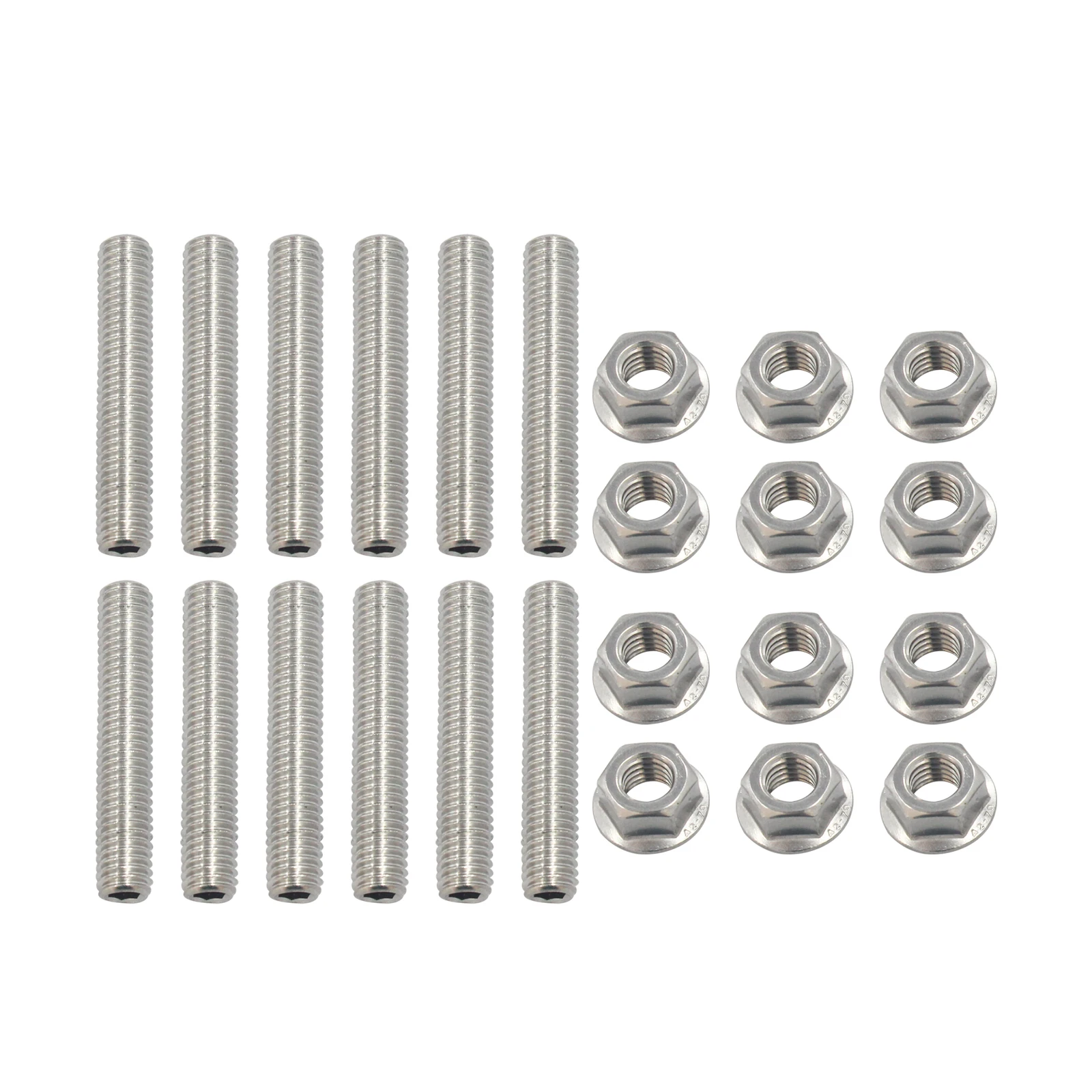 LS1 HEADER STUD KIT BOLTS STAINLESS STEEL Replacement for LSX LS2 LS3 LS6 LS7 4.8 5.3 6.0 6.2L 12PCS M8 x 45mm Studs 12PCS M8 He