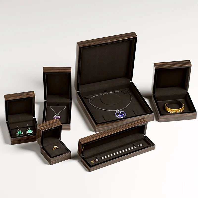 

Luxury Jewelry Packaging Ring Box Portable Storage Boxes Showcase Earrings Necklace Organizer Packaging Supplies Boxes for Gifts