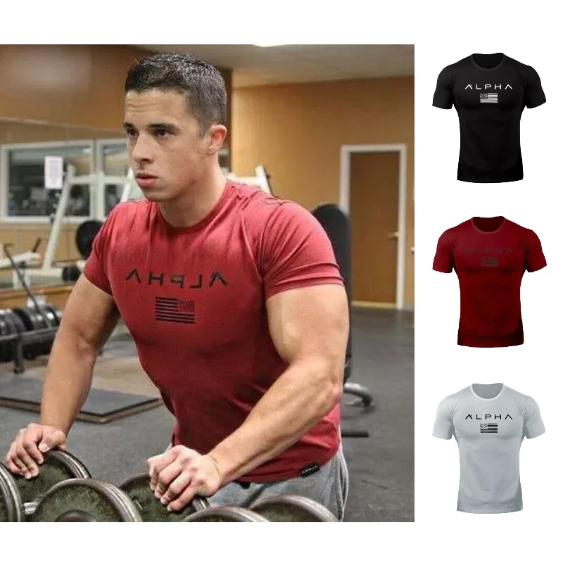 

Trendy Fitness Clothes Men's T-shirt Men's Sports Running Training Quick-drying Short-sleeved