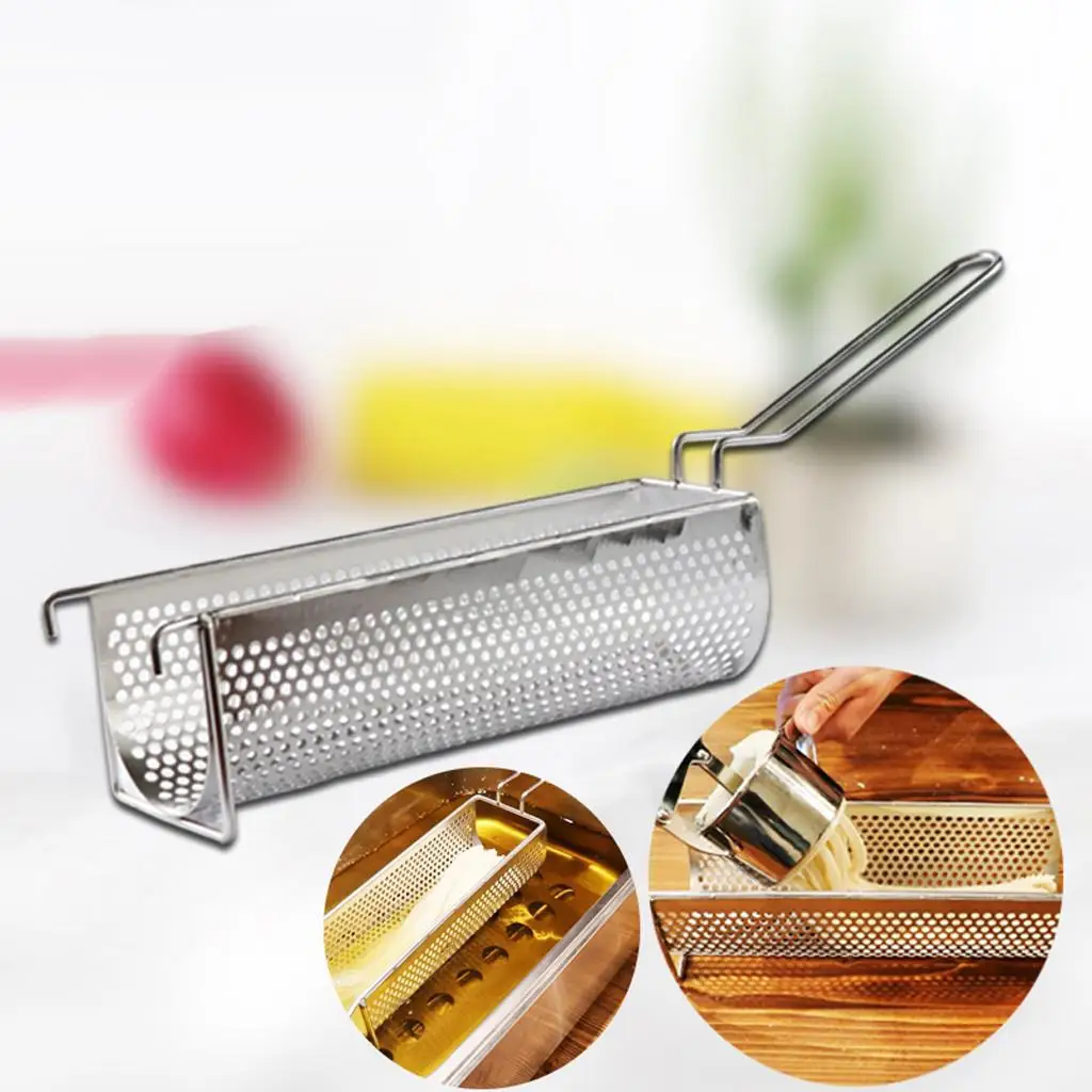 

Fried Food Basket Stainless Steel French Fries Serving Holder Fryer Accessory for Home or Restaurant