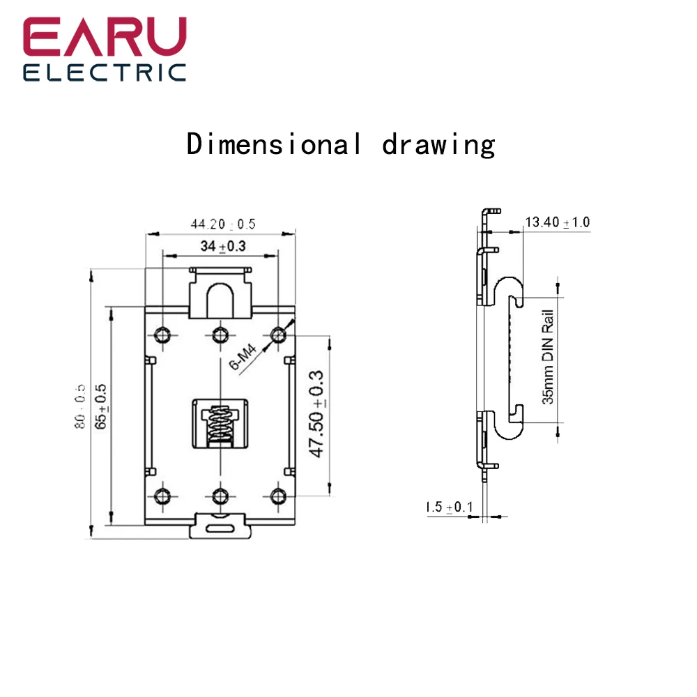 1Pcs Single Phase SSR 40DA 25DA AA DD 35MM DIN Rail Fixed Solid State Relay Clip Clamp R99-12 Relays Mounting Bracket Buckle