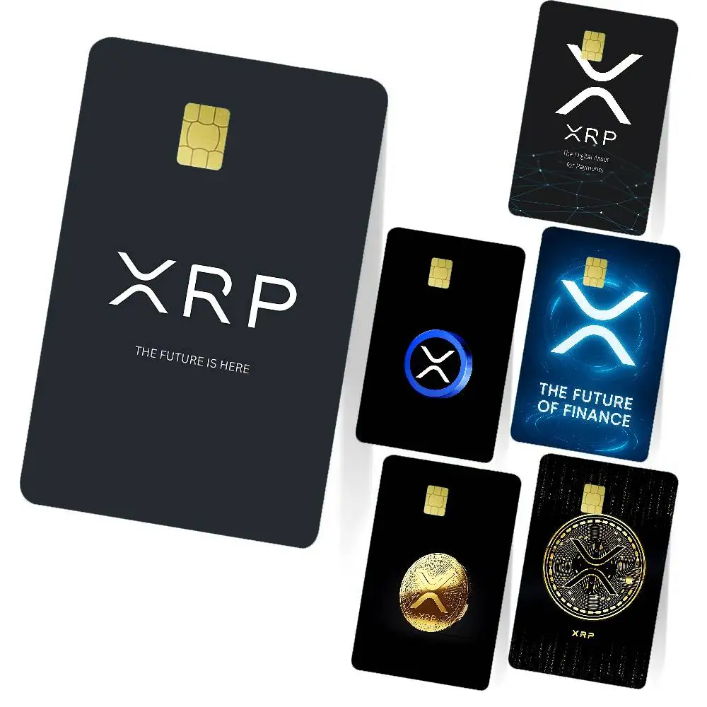 Xrp Ripple Crypto Card Stickers Cartoon Decorative Small Waterproof Chip 4PCS Card Sticker New Anti-Scratch