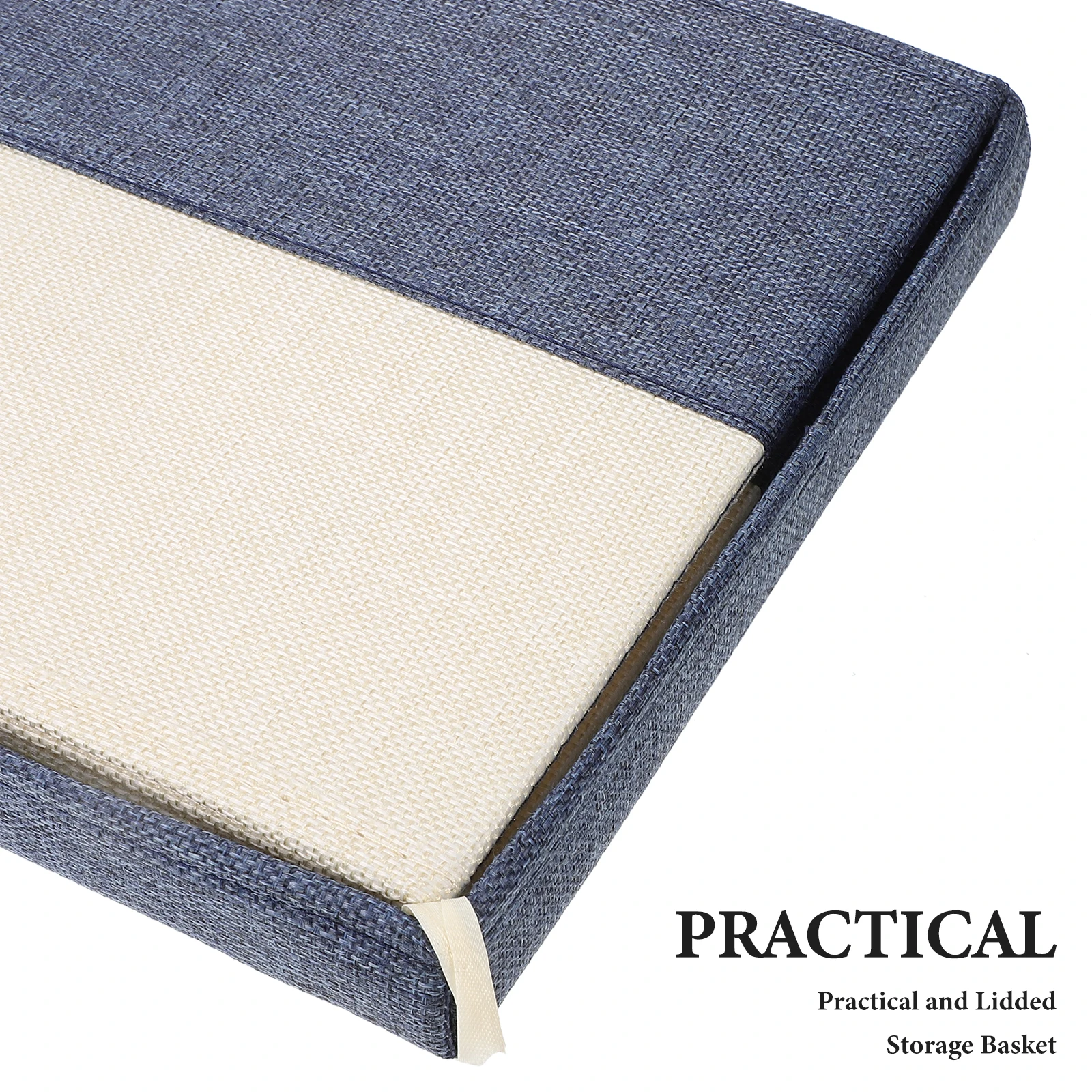 

Folding Cotton Book Storage Basket With Handles Multi-Purpose Cloth Organizing Container For Home Office Bedroom Decorative