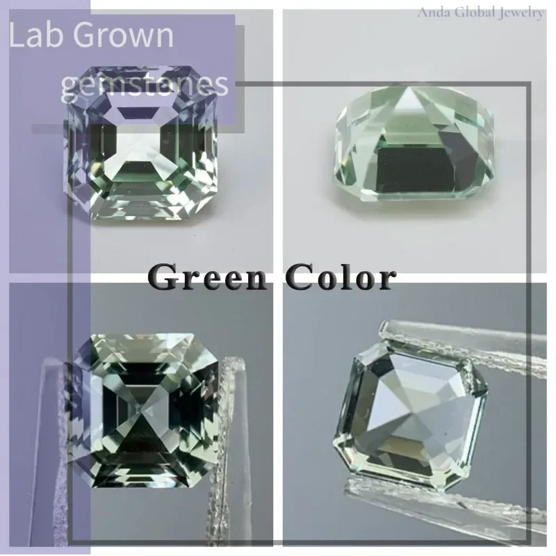 

L-Lab Grown Sapphire Asscher Cut Multiple colors Main materials DIY jewelry production Selectable AGL Certificate