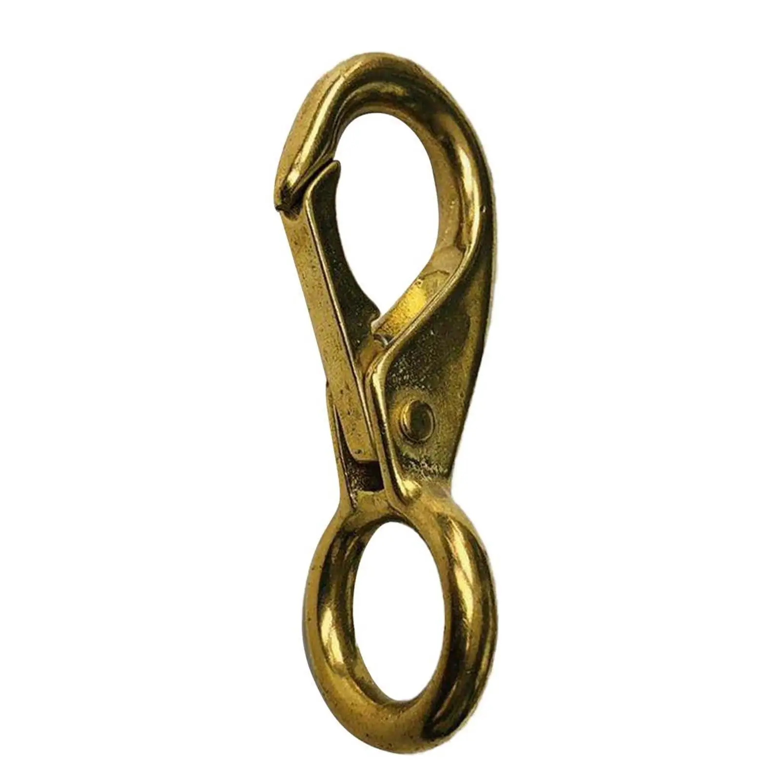 Gold Color Spring Loaded Boat Snap Hook Pure Brass Buckle for Marine Kayak Multi Purpose Supplies