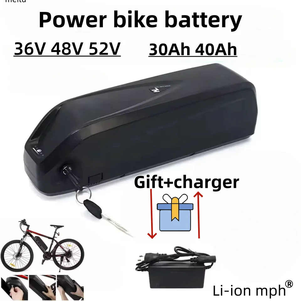 حزمة بطارية ليثيوم Hailong جديدة ذات سعة كاملة 36 فولت 48 فولت 52 فولت، مناسبة لـ 250-3000 وات، متانة معززة ونطاق ممتد #2