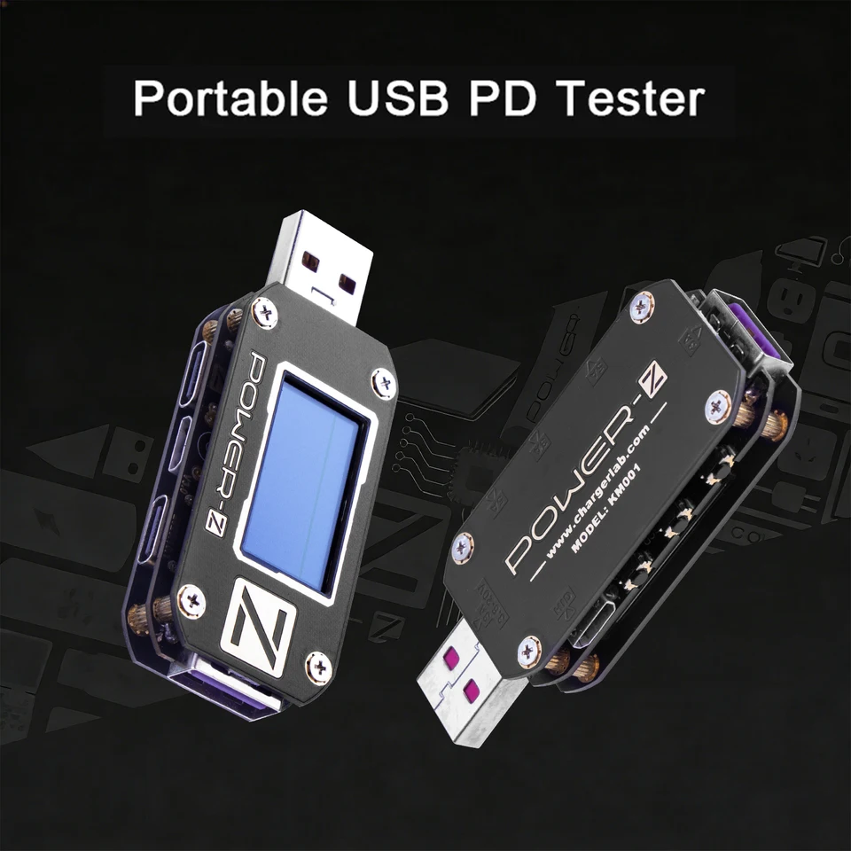 POWER-Z Portable USB-C voltage Tester Digital Power Meter KM003C