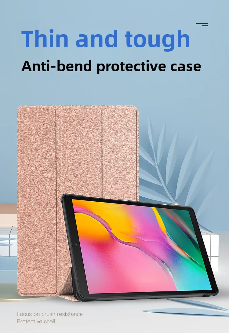 Für Galaxy 20 Tab S6 10.5 T860 Tablet - Schutzhülle T865 Tri-Fold Lederhülle – Detail 2