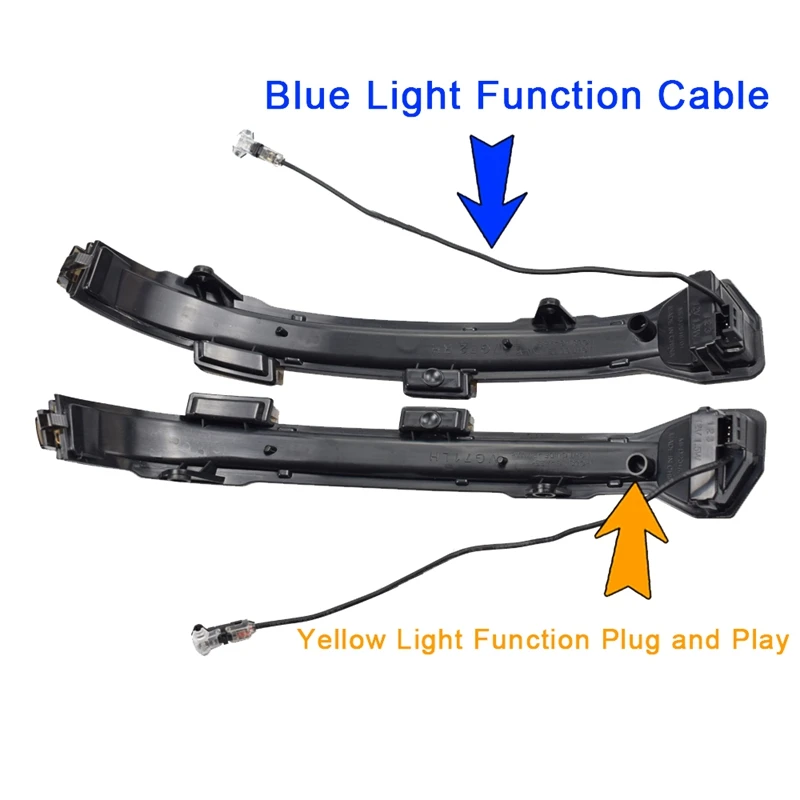 Indicatore di direzione dinamico a LED per auto luce per specchietto retrovisore per Golf 7 MK7 7.5 R Sportsvan Touran blu-giallo