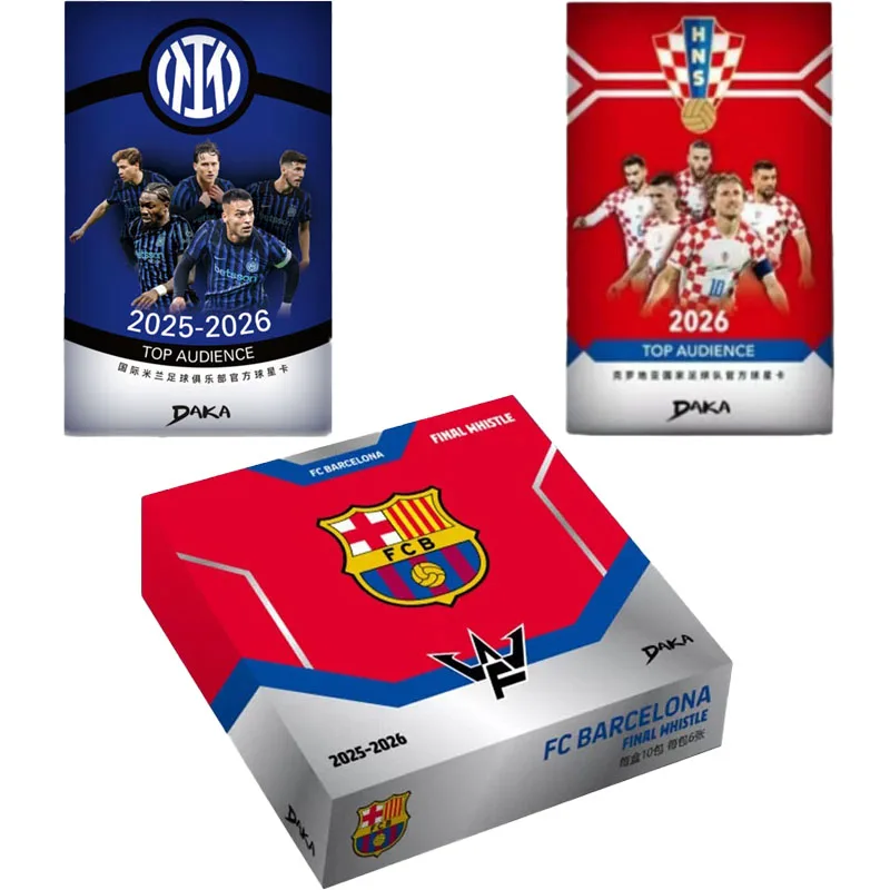 Em Estoque 2025-26 DAKA Top Audience Series 2 Cartão de Coleção de Estrelas do Futebol com Classificação de Assinatura Caixa Oficial do Clube de Futebol Presentes