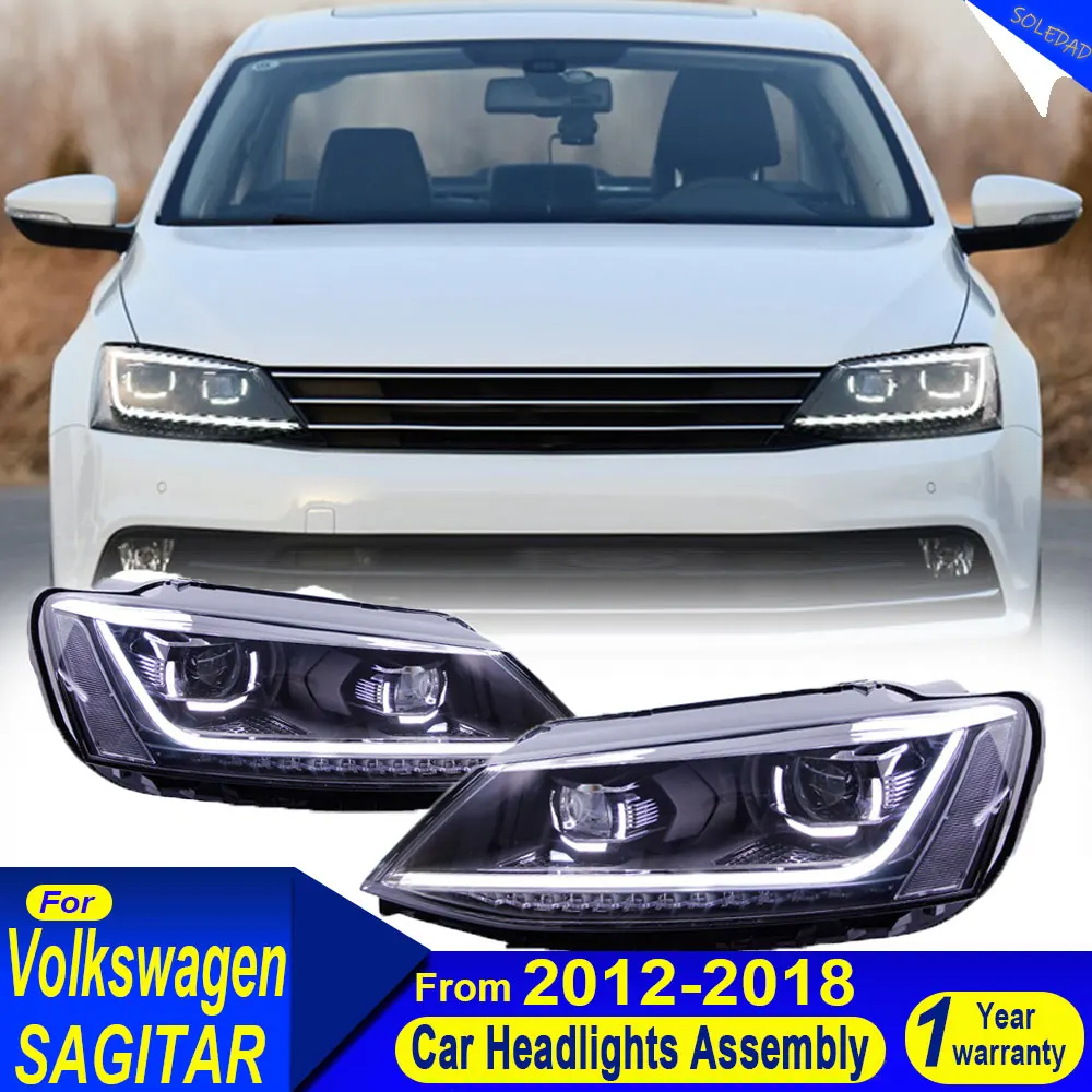 Full LED Head Lamp  For VW Jetta MK6 LED Car Headlights 2011-2018 Upgrade Modified Dynamic Signal Head Lamp Auto Accessories