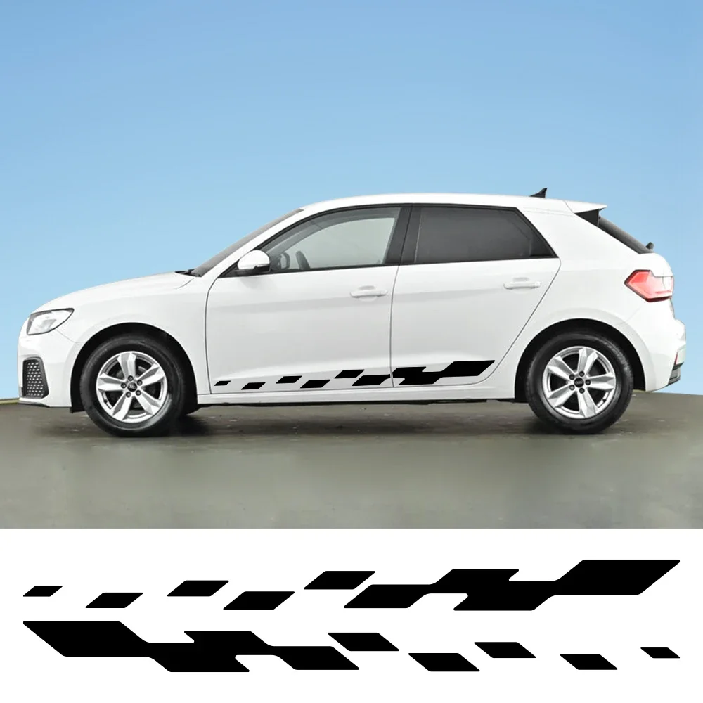 

Для Audi A1 8X GB GBA Ego Plus TFSI E-Tron Urban 2 шт. наклейка на дверь автомобиля гоночные полосы графика виниловая наклейка автоаксессуары