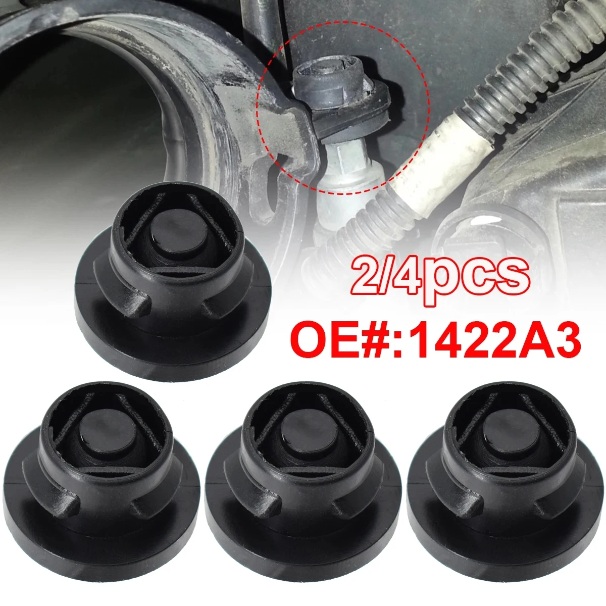 

3 шт., резиновая вставка автомобильного воздушного фильтра для 1,6 HDI Diesel 1422A3 1422.A3, резиновые прокладки капота, детали, простые в установке