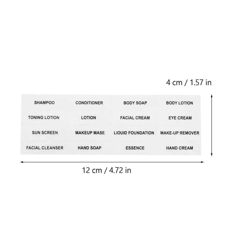 20pcs 20 Sheets Skin Care Labels Clear Sub-Bottle Stickers For Cosmetics Organization Travel Toiletry Bottle Label Self-Adhesive