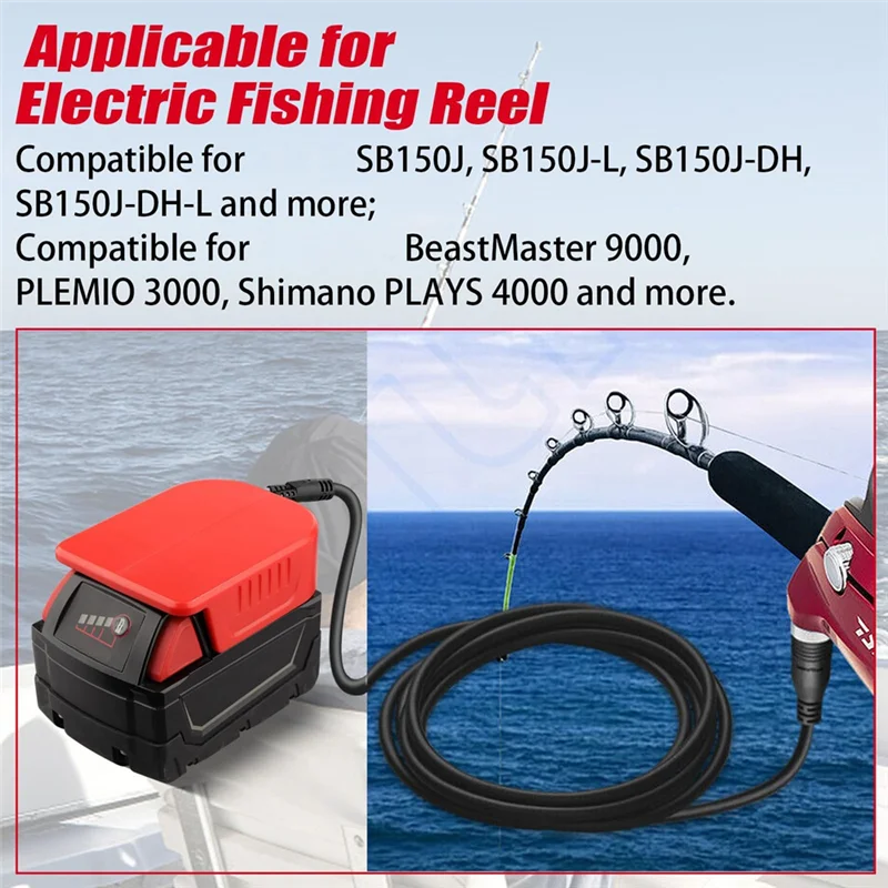 

A58Z Battery Adapter For 18V M18 Battery For Daiwa BM2300/For Shimano 14.4V Beastmaster 9000 Electric Fishing Reel