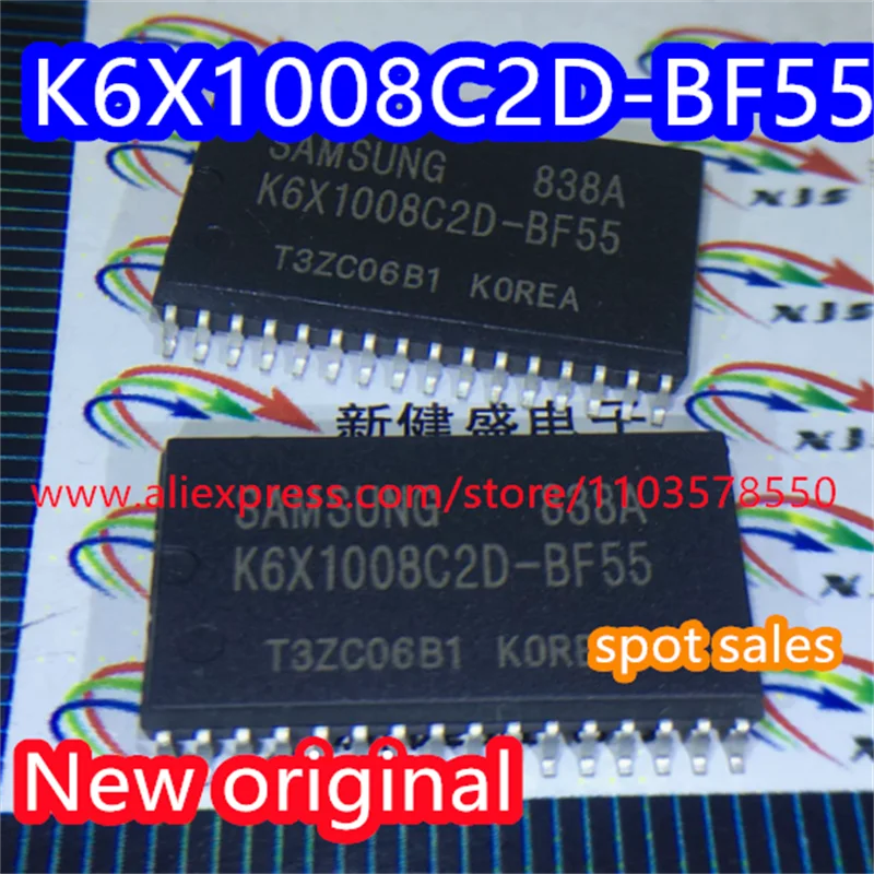 10PCS 100% Brand new original K6X1008C2D-BF55 K6X1008C2D package SOP-32 surface mount memory IC chip