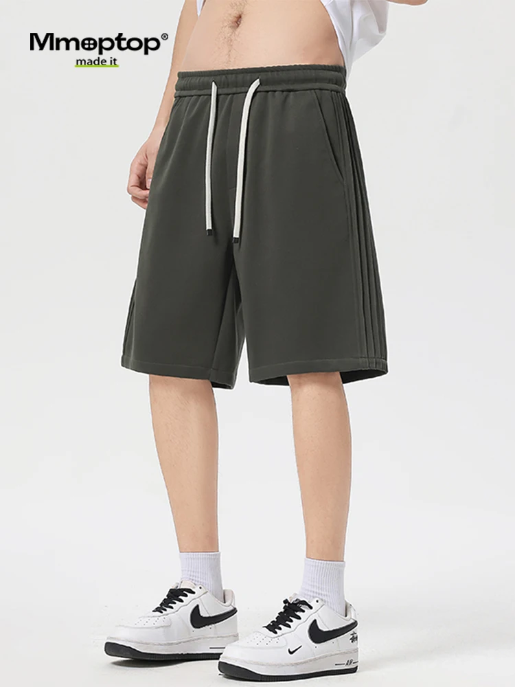 

MMOPTOP Американские повседневные спортивные брюки для мужчин, летние, свободные, модные, дышащие, укороченные, молодежные, прямого кроя