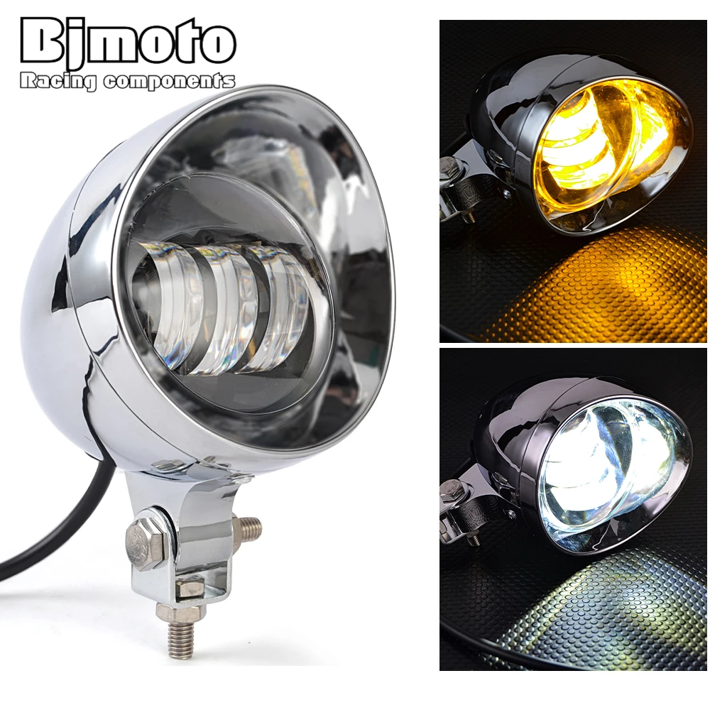 Universal Motorcycle Fog Lights Headlight Lamp For Harley Touring Sportster XL 883 1200 72 48 Dyna Softail Electra Glide Bad Boy