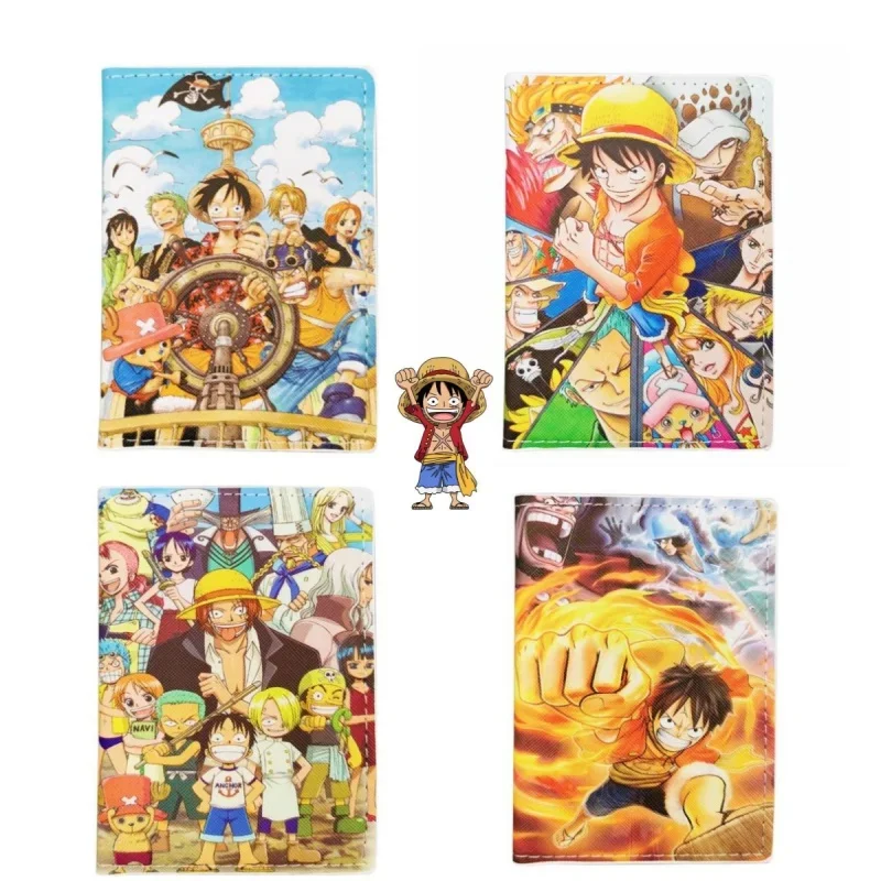 One Piece Cartoon Passport Protective Cover Overseas Travel Document Storage Bag Passport Holder Passport Book Bag Cartoon