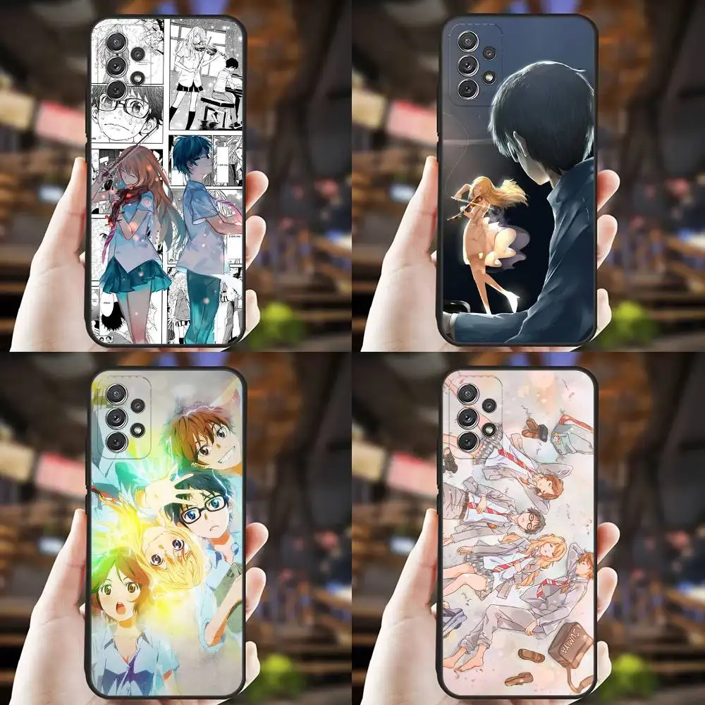 

Anime Your L-Lie in A-April Phone Case For Samsung S25,S24,S21,S22,S23,S30,Ultra,S20,Plus,Fe,Lite,Note,10,9,5G Black Cover