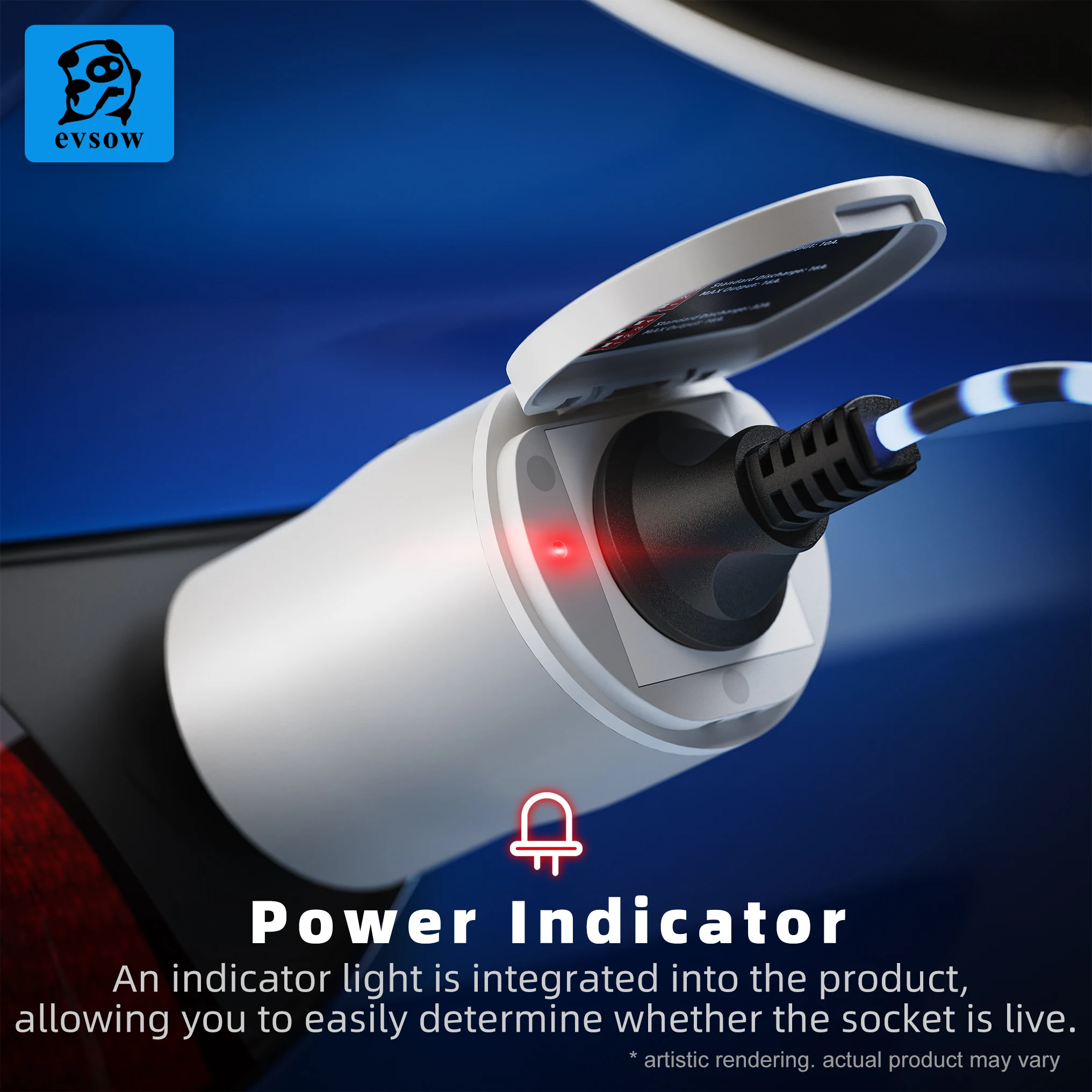 evsow GBT V2L EV محول التفريغ مع مفتاح قابل للتعديل وحماية درجة الحرارة V2L موصل التفريغ لتفريغ سيارة EV الصينية