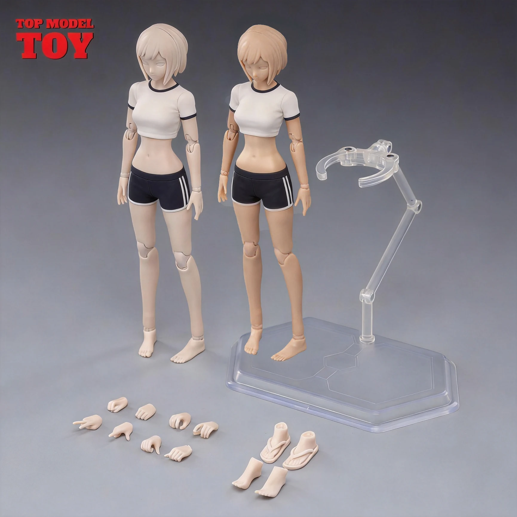 

86TOYS T86-ST01 1/12 Scale Female Pale/Wheat Skin Small/Medium/Large Chest Super Flexible Joint Body With Cartoon Head Model Toy