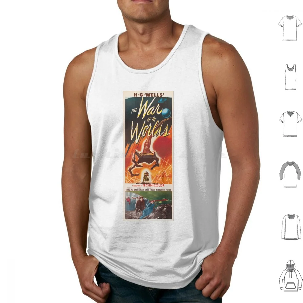 The War Of The Worlds H.g Wells Science Fiction Vintage Movie Tank Tops Vest Sleeveless Antique Vintage Retro Old Advertising