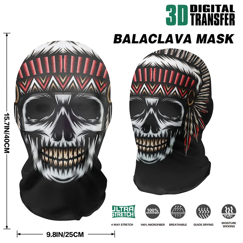 Halloween Balaclava Hat Men Women Skull Eagle Wolf Full Face Mask Christmas Easter Party Headgear Helmet Lining Riding Mask Gift