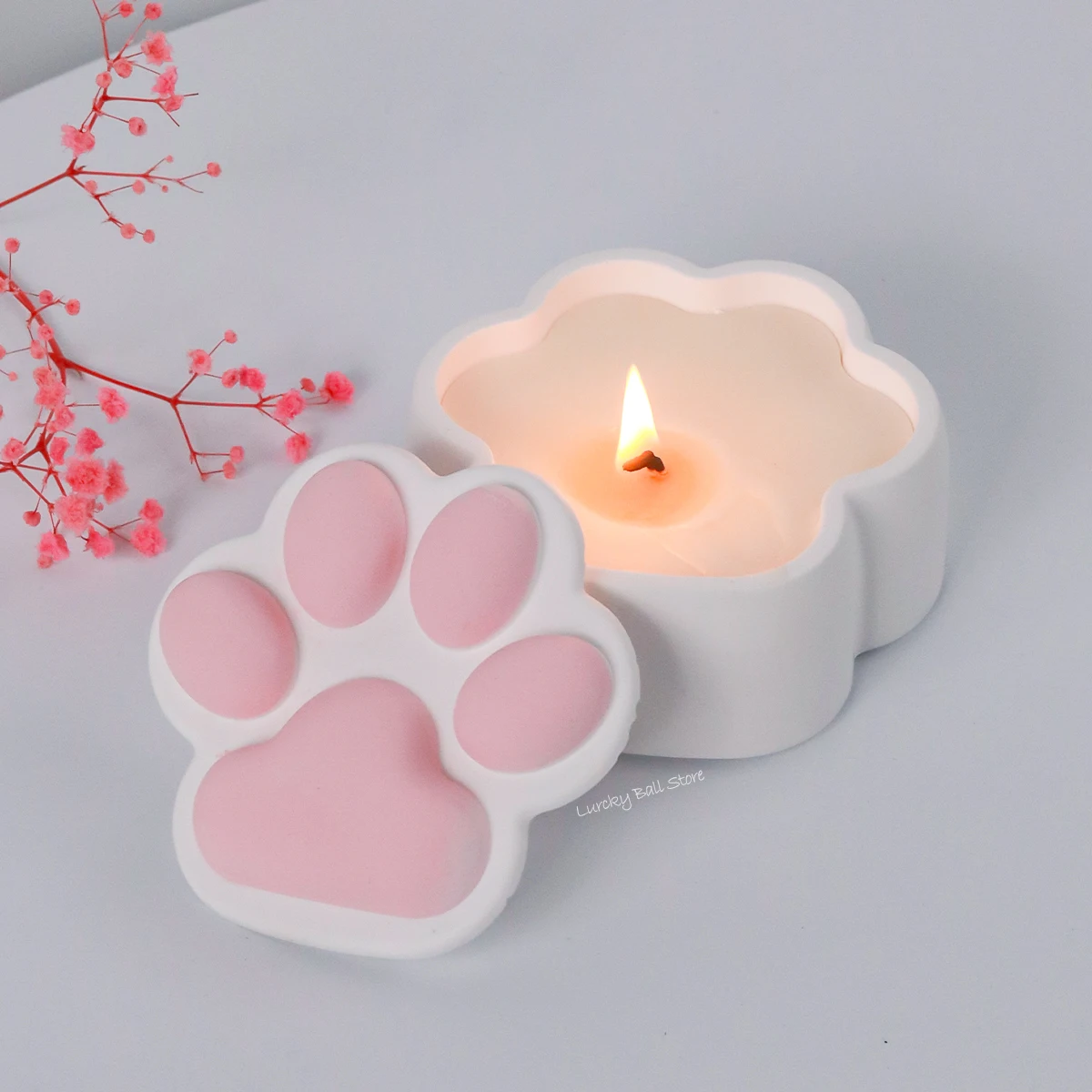 Cat Claw Storage Box Epoxy Resin Silicone Mold 3D Concrete Cement Gypsum Candle Jar DIY Crystal Flowerpot Home Decor Crafts Gift