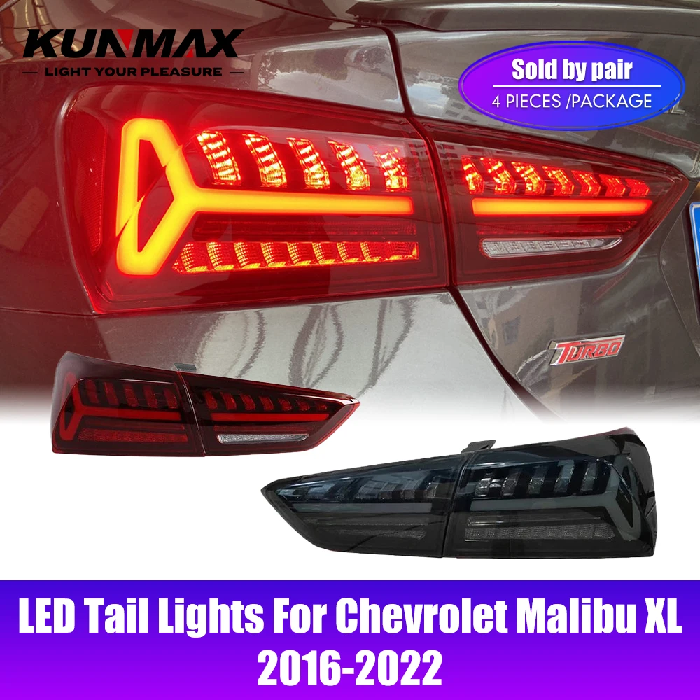 2 шт. светодиодные задние фонари для Chevrolet Malibu XL 2016-2022 DRL противотуманные фары заднего хода Plug and Play автомобильный задний фонарь в сборе