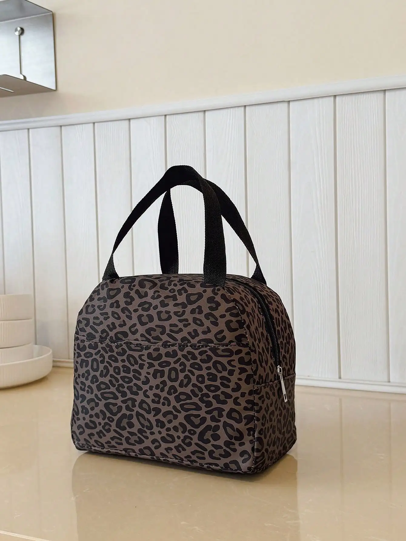Portable Lunch Bag, Thermal Lunch Box, Bento Bag, Dinner Insulated Bag, Thickened Cute Lunch Fruit Bag For Students, Pink Leopard Print & Floral Lunch Bag, Women Insulated Cooler Bag, Autumn/Winter Fashion Leopard Print Women Wallet sg2407226902637305 view 6