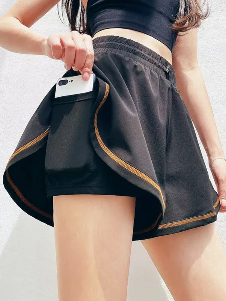Shorts Women Loose High Waist Solid Minimalist All-match Causal Sporty Fashion Korean Style Summer Comfortable Basic Female New