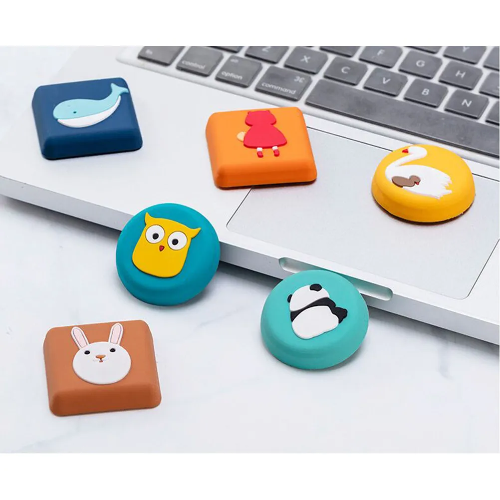 

Набор из 6 силиконовых ограничителей для дверных ручек, мультяшные защитные накладки для стен и дверей