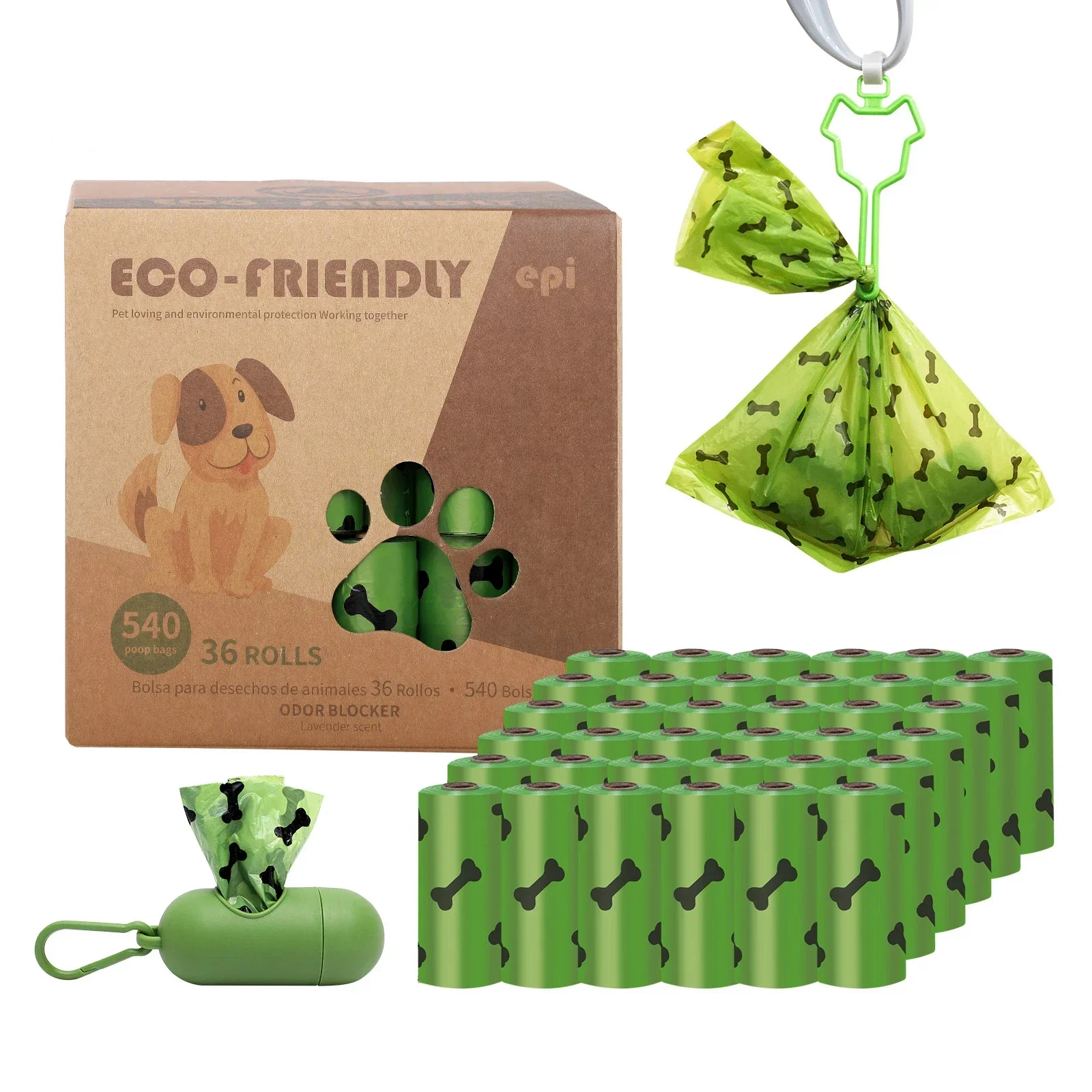 

EPI Biodegradable Pet Garbage Bag, Dog Poop Bags, Dispense Cleaning Supplies, Products for Dogs