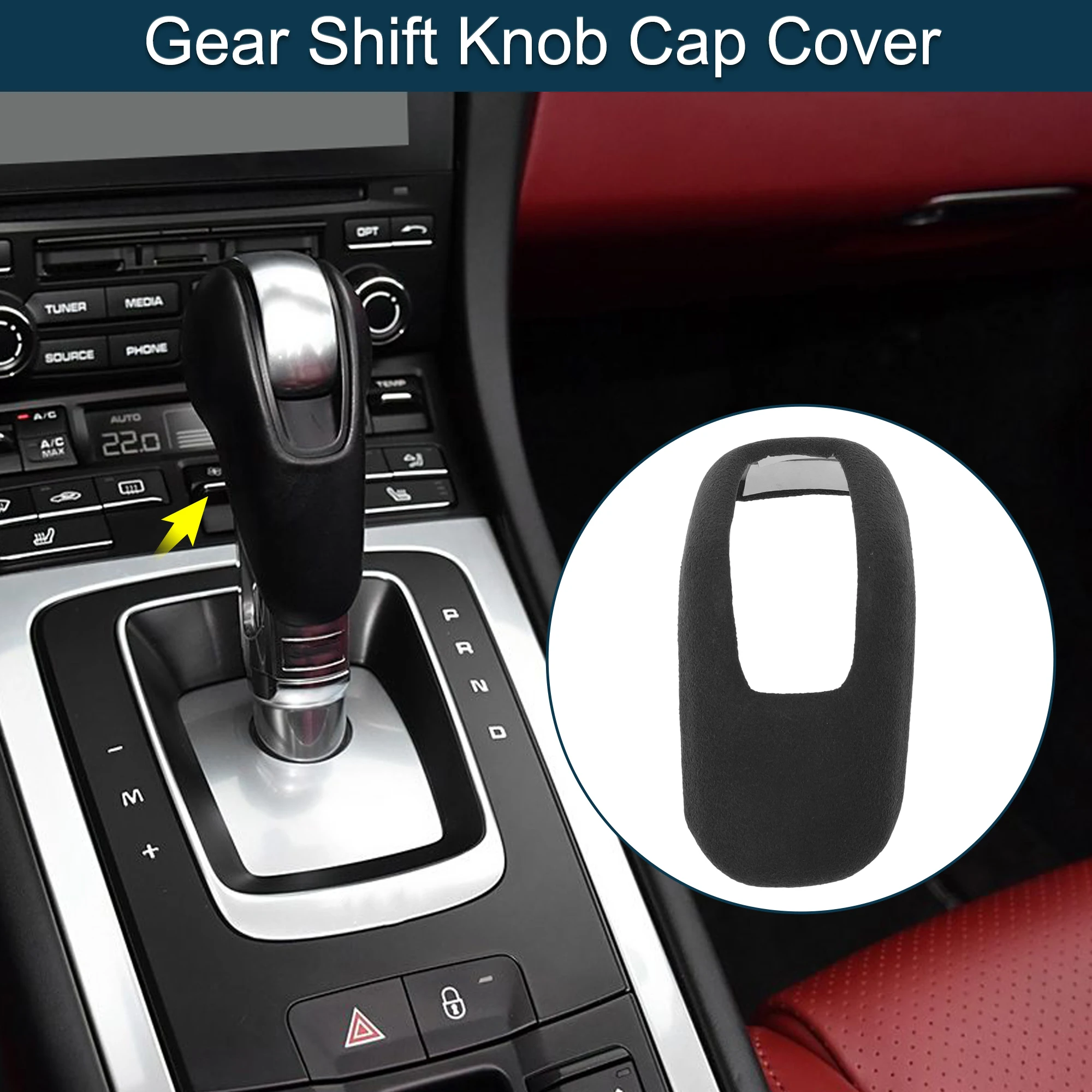 

UXCELL Gear Shift Knob Cap Cover for Range Rover Sport 2018-2022 Dark Gray