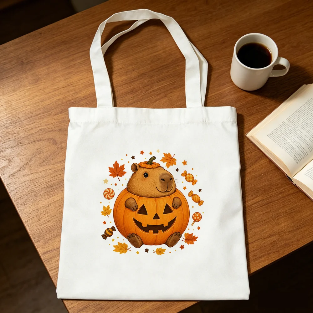 Capybara tote bag y2k shoulder  totebag shopping reusable woman