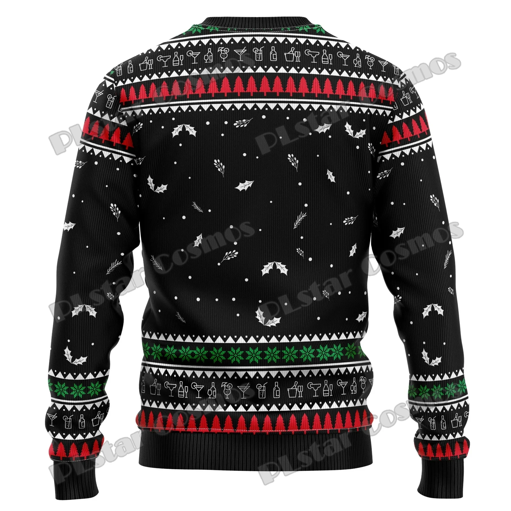 Santa Claus Jesus Friend 3D Printed Men's Crewneck Ugly Christmas Sweater Winter Unisex Casual Warm Knit Pullover Sweater MY12