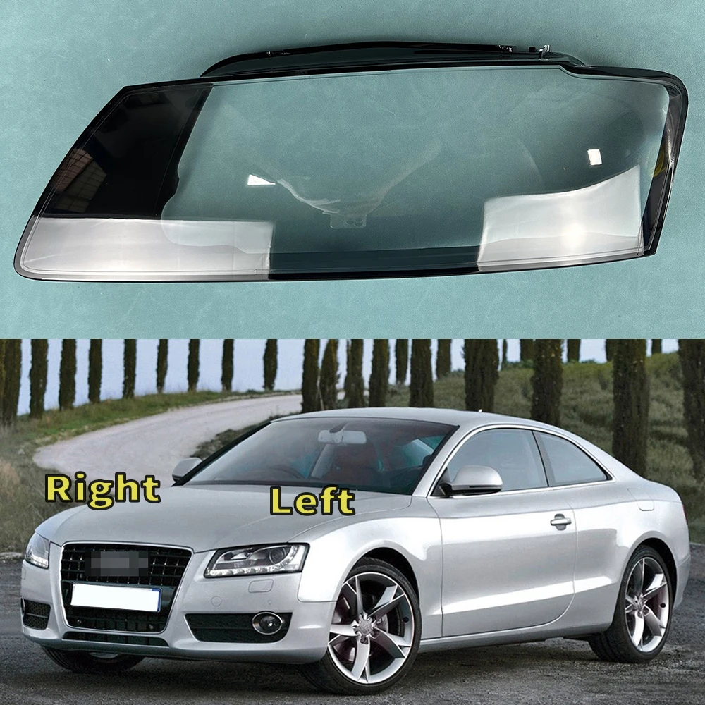 

For Audi A5 2008 2009 2010 Front Headlamp Lamp Cover Headlight Shell Transparent Lens Replace The Original Lampshade Plexiglass