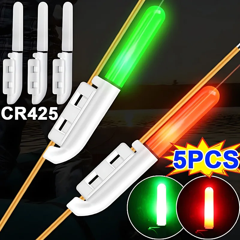 Waterproof Fishing Electronic Rod Luminous Stick Light LED Removable Float Tackle Night Rock Fishing Accessorie CR425 Battery