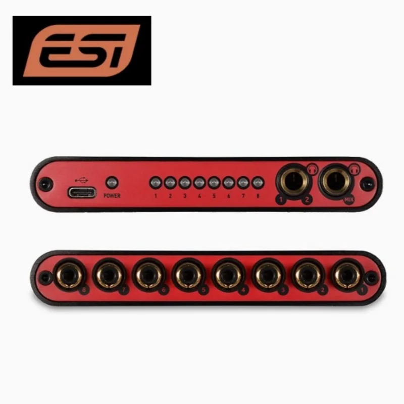 Imagem -02 - Placa de Som Profissional Esi Gigaper-ex Interface de Áudio Usb Som Surround Hifi dj tipo c 24 Bits 192khz Saídas