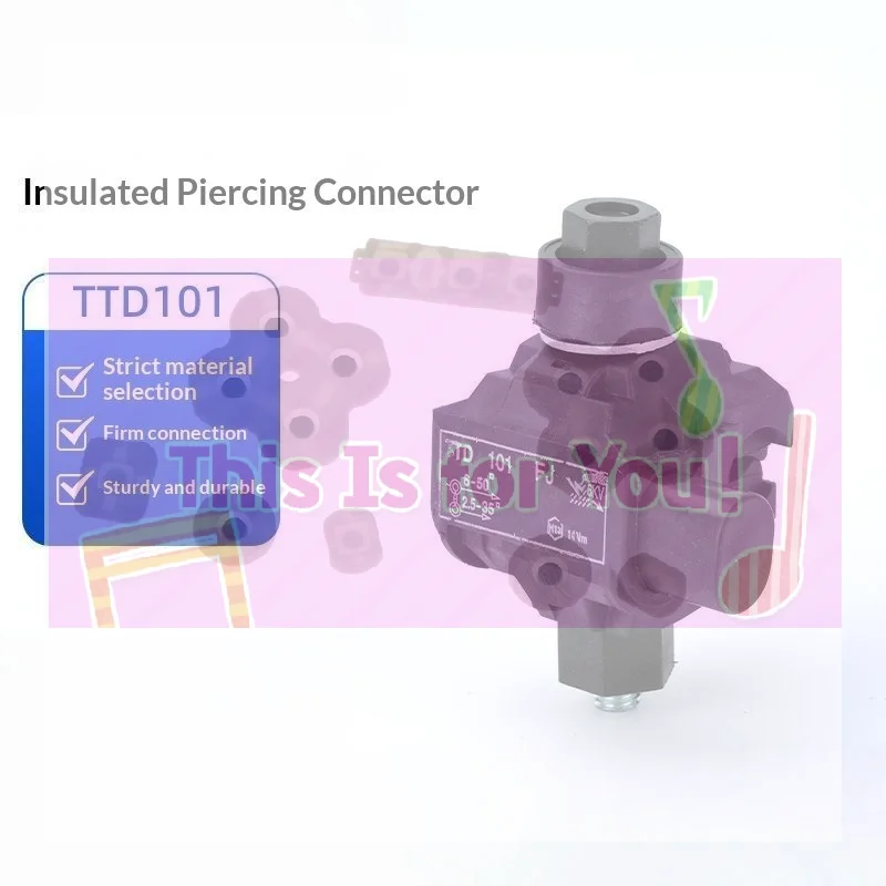 Insulated Clamp Piercing Type 6-50mm² 200A Rustproof Easy Installation Without Stripping Wires Low Voltage Electricity TTD101FJ