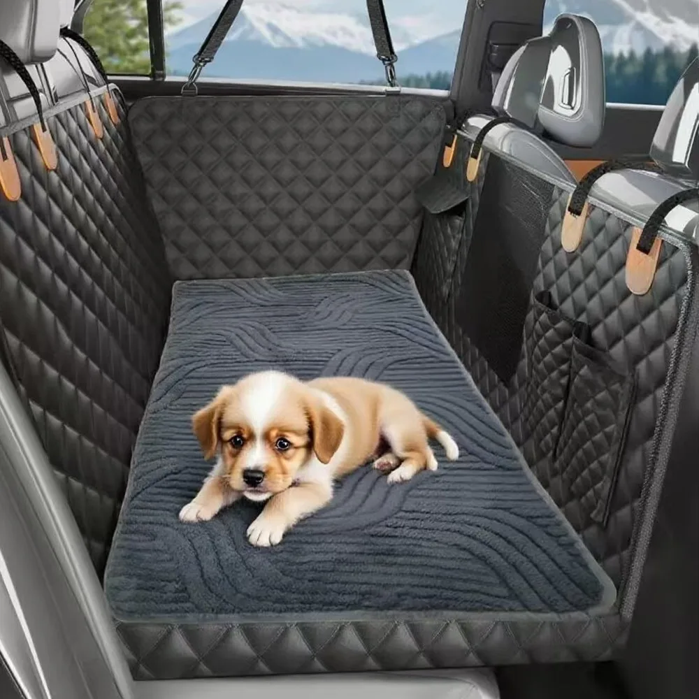 

Dog Car Seat Cover Non Slip Thick Pet Mat Rear Row Expandable Chair Cushion for Vehicle Interior Protection and Comfort
