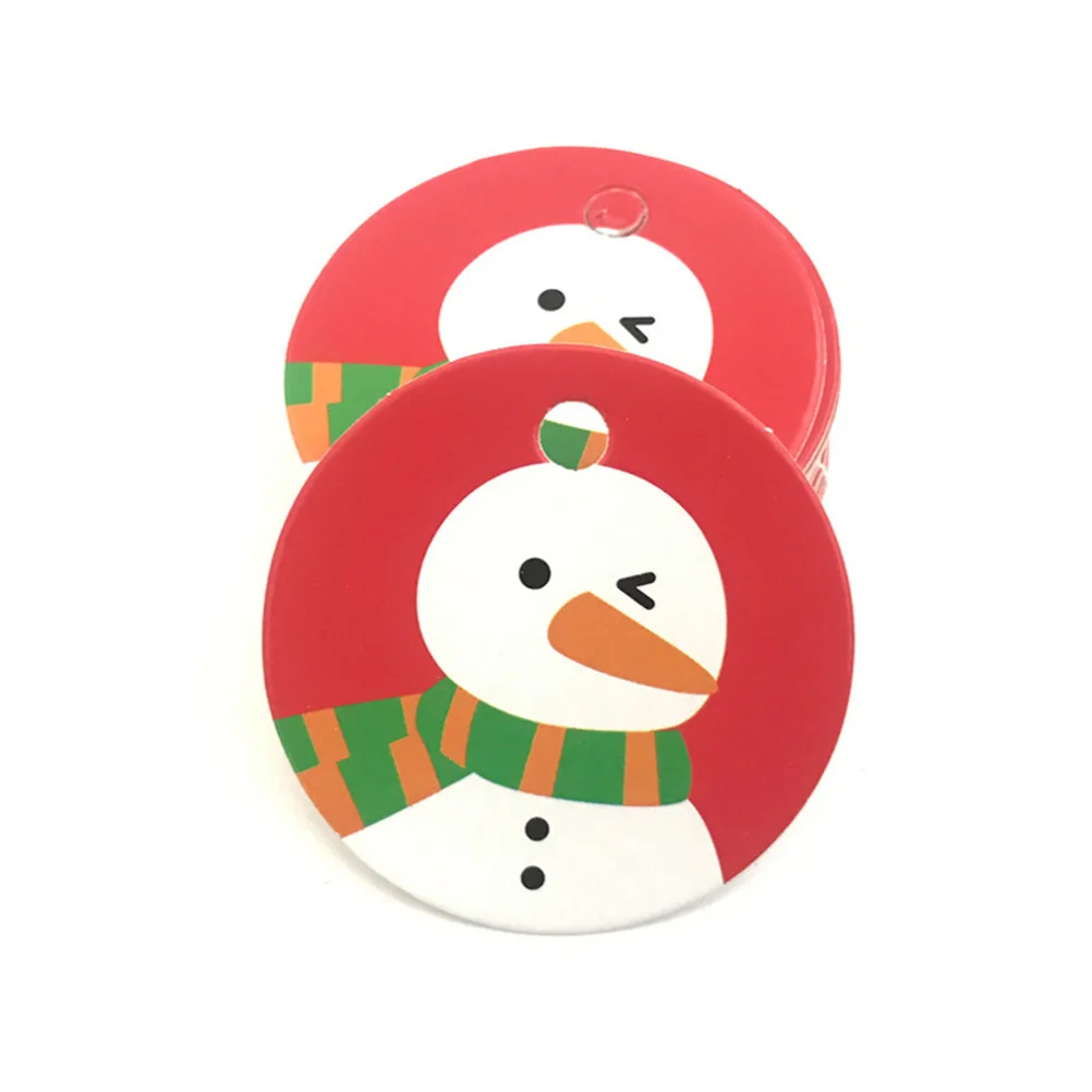 

100Pcs Christmas Tags Punched Hole Design Reusable Decorative Hang Tags for Scrapbooking Love Letters Thank You Notes Desire