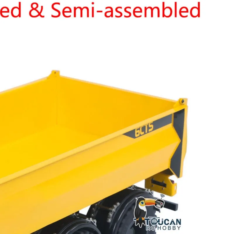 

Metal 2Axles 1/14 Hydraulic Dump Trailer KIT CUT Model for LR914 Radio Controlled Excavator Construction Vehicle RC Digger Model