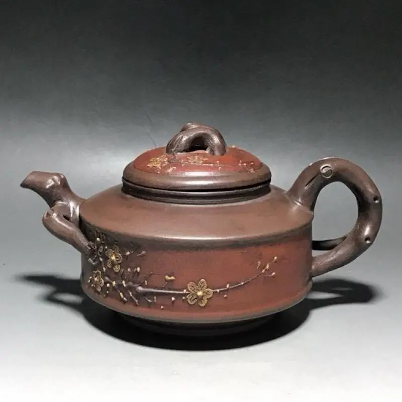 300ml Yixing Zisha Teapot Chinese Tea Ceremony Health Gongfu Teaware Handmade Plum Blossom Purple Clay Pot Kung Fu Teapots