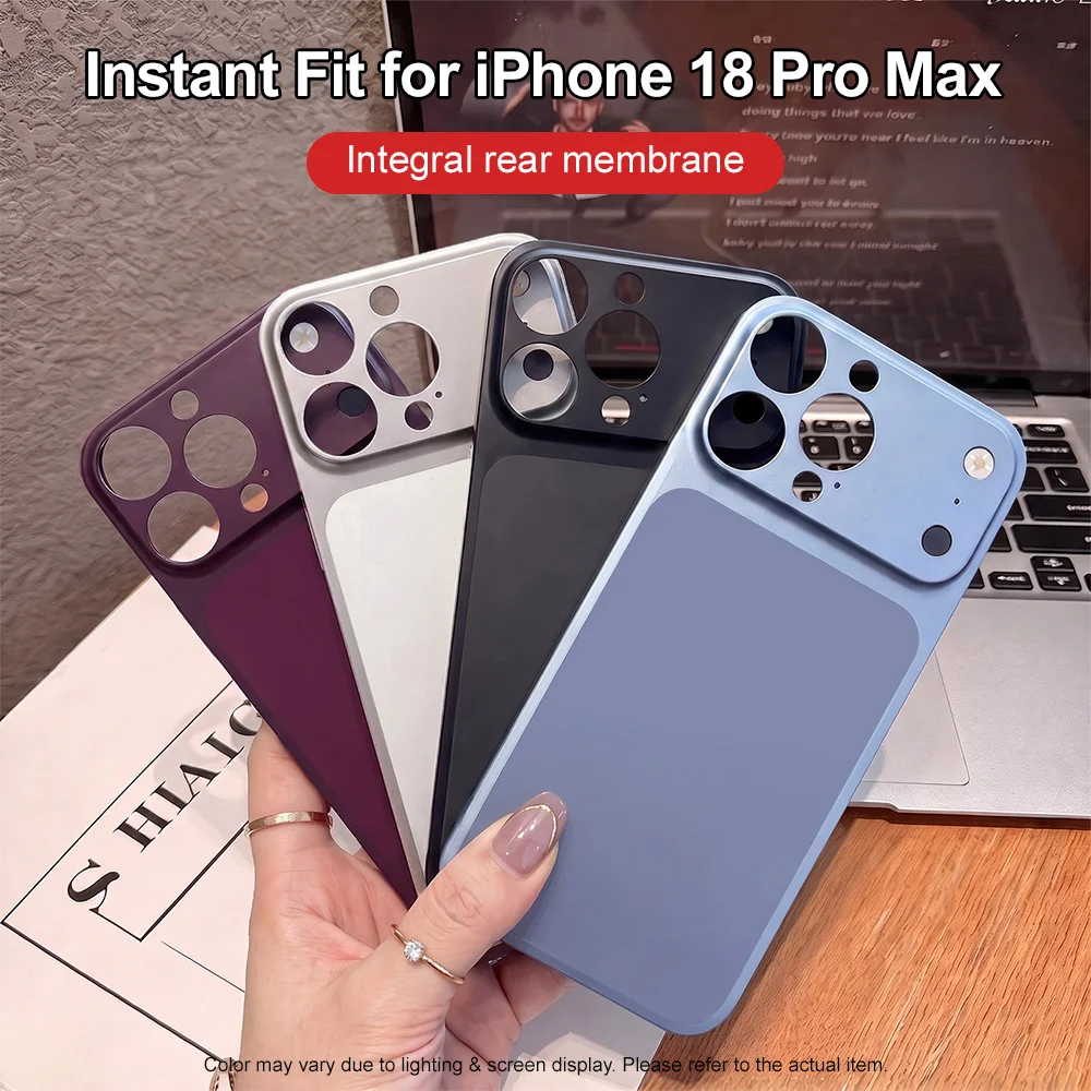 Phone Case For iPhone 16 15 14 13 Pro Max Convert to 18 Pro Max Original AG Matte Ultra Thin Soft Backplate Back Sticker Cover