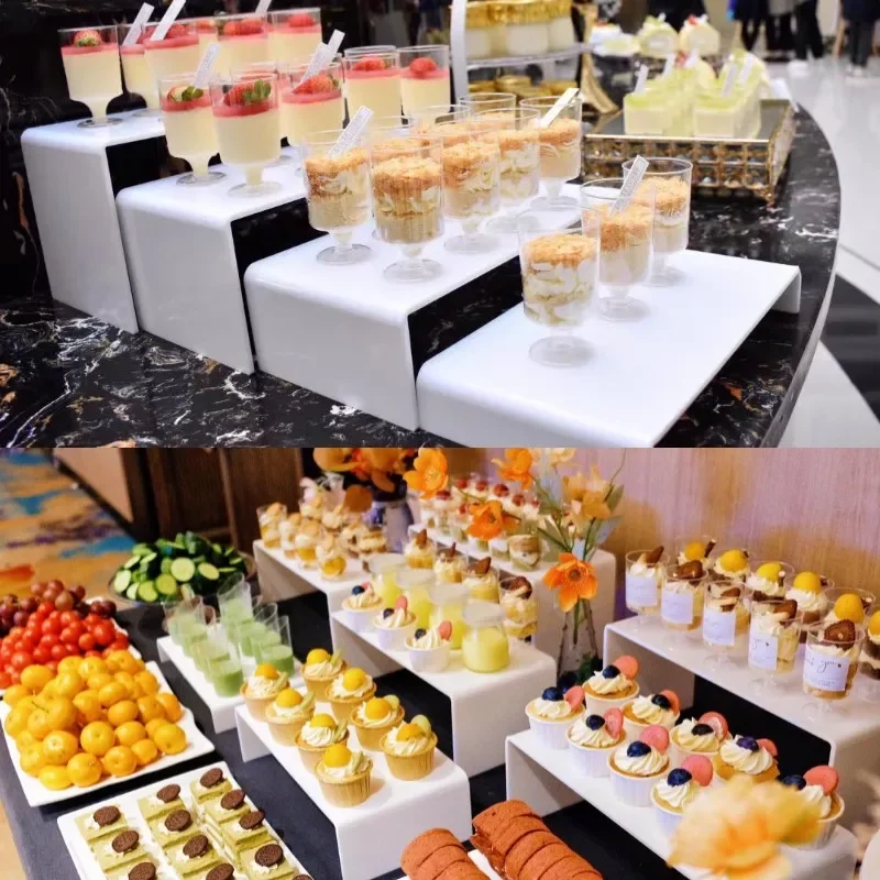 

Fashion Tea Break Dessert Table Buffet Decoration Wedding Birthday Riser Cake Stand Candy Cupcake Sweet Food Drinks Display Rack