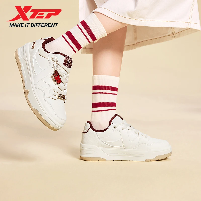 

Xtep Casual Shoes For Women Comfortable Street Style Shock Absorption Durability Cushioning Soft Walking Sneakers 875418310008
